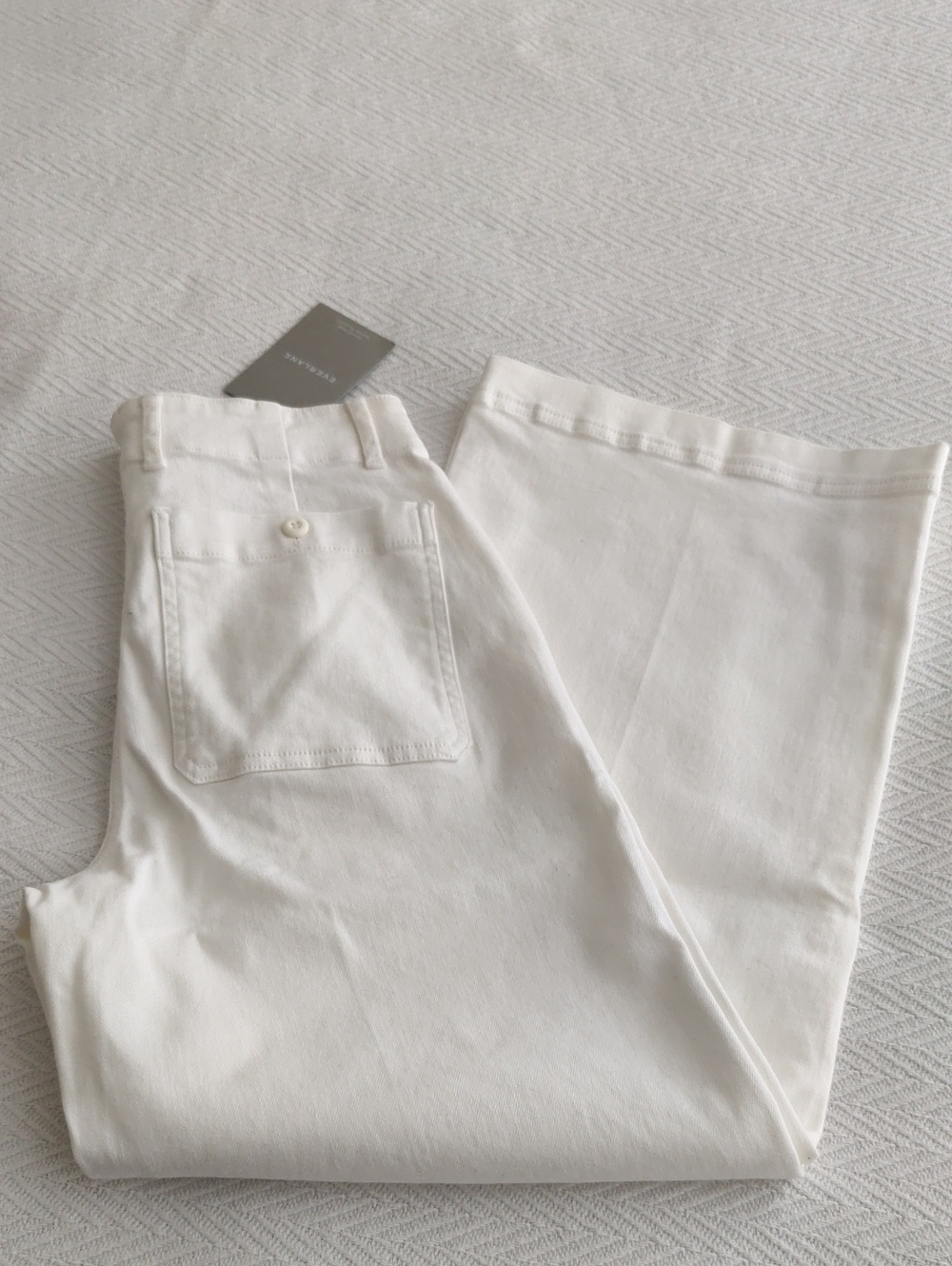 EVERLANE Wide Leg Crop Size 4 Bone